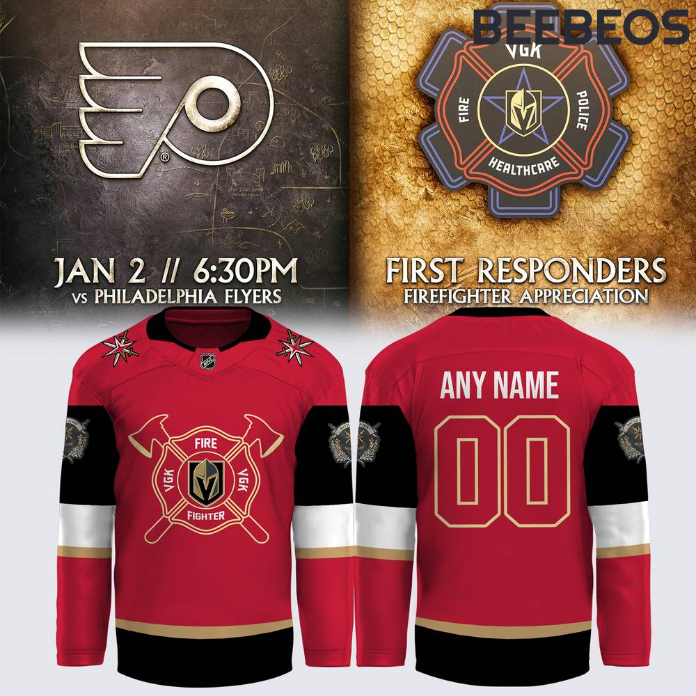 Vegas Golden Knights First Responders Firefighter Appreciation Hockey Jersey