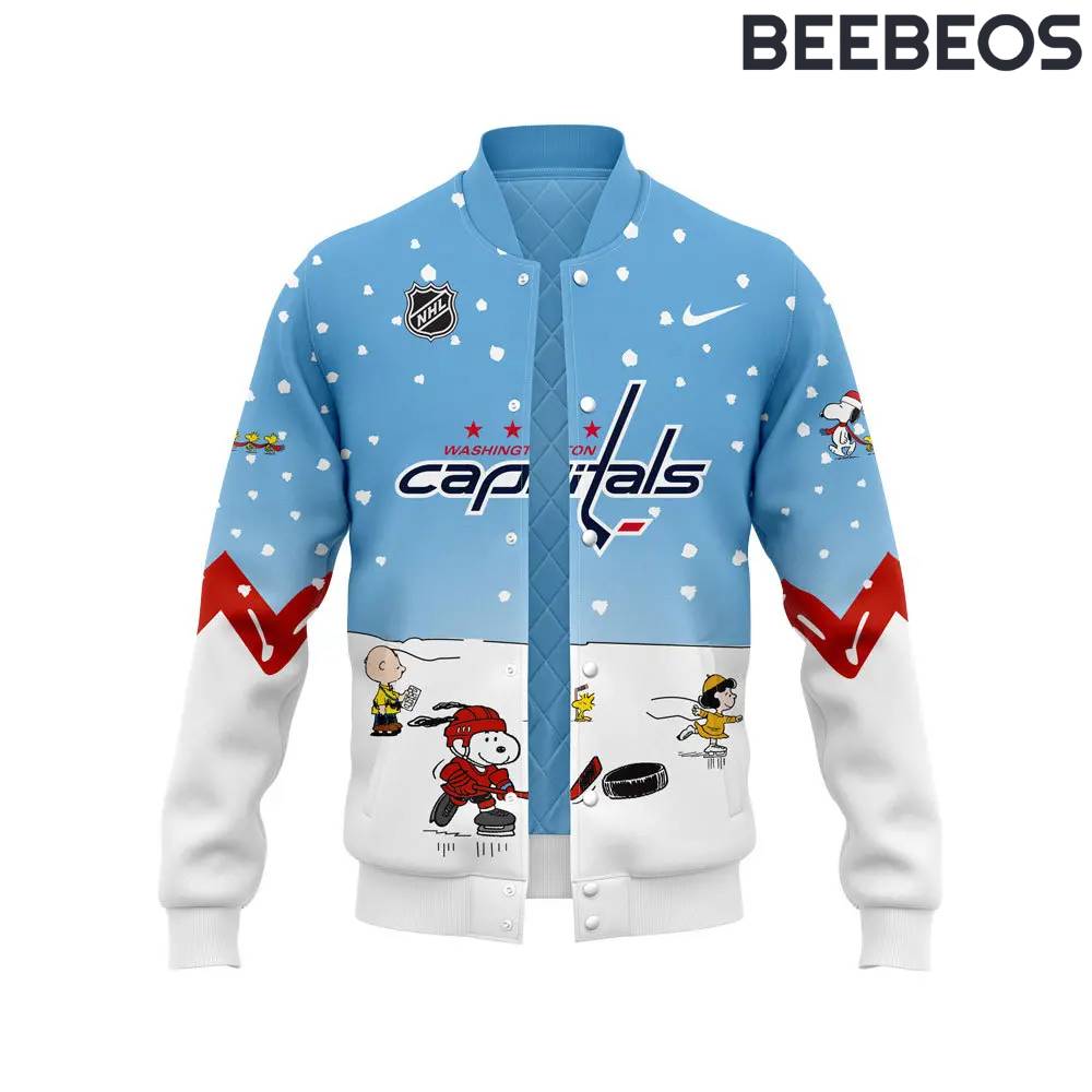 Washington Capitals Peanuts & Snoopy Night Baseball Jacket