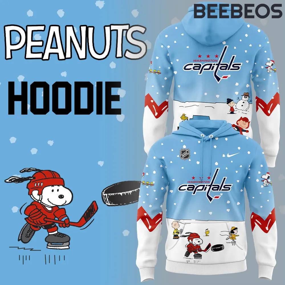 Washington Capitals Peanuts & Snoopy Night Combo Hoodie Pants Cap