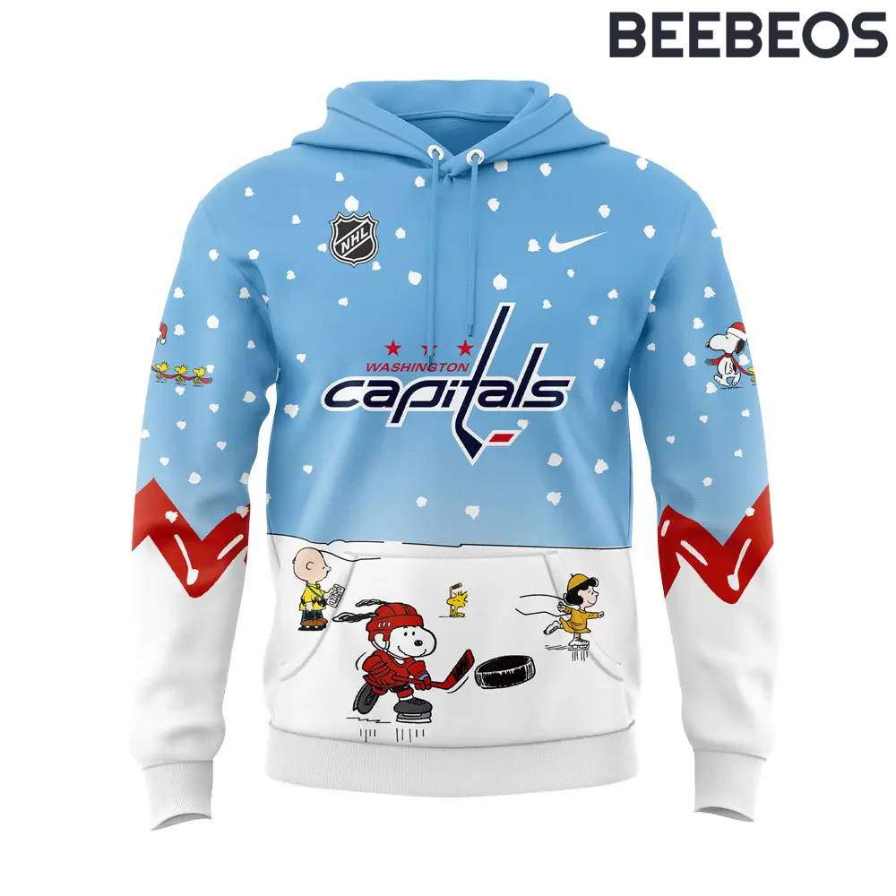 Washington Capitals Peanuts & Snoopy Night Combo Hoodie Pants Cap